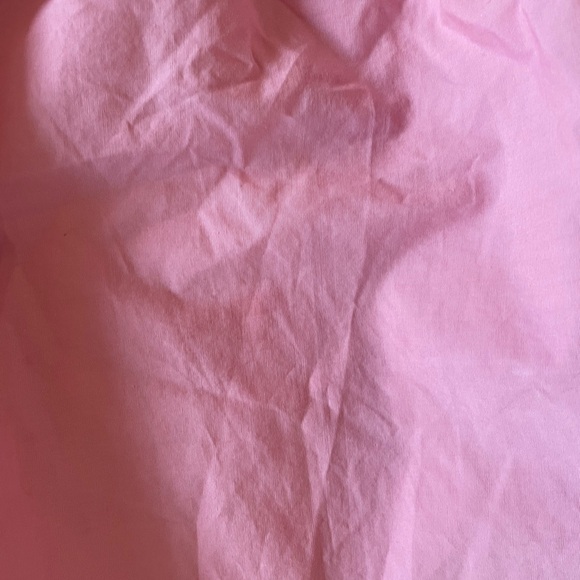 LOFT Pink Cold-Shoulder Embroidered Blouse with Tie Detail Size Large - Picture 5 of 8